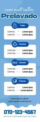 Ilustración azul para promover una colada limpia