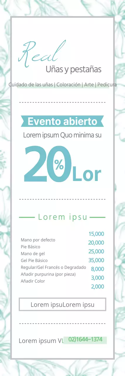 Precios para unas uñas de estilo emocional en blanco y azul claro