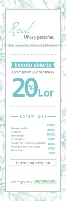 Precios para unas uñas de estilo emocional en blanco y azul claro