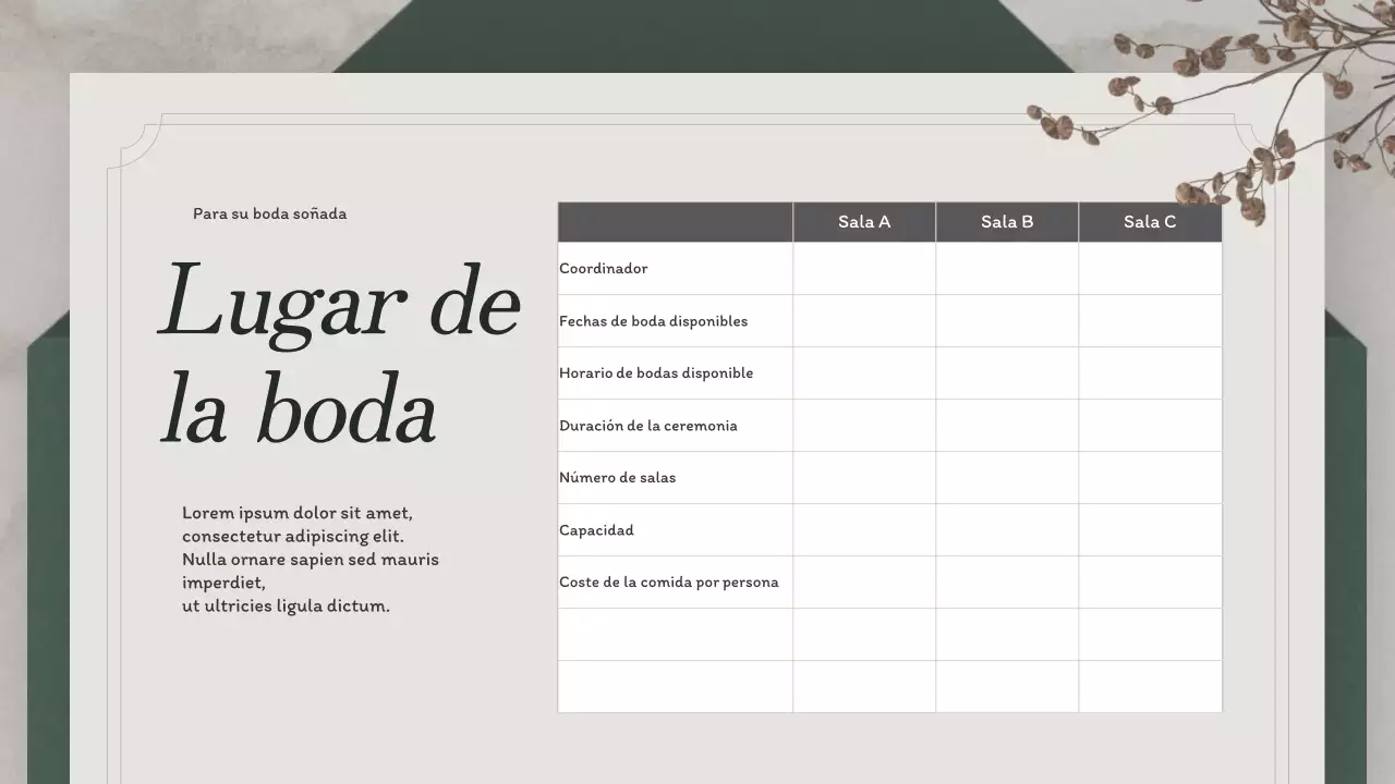 Organización de bodas con un concepto de invitación ecológico