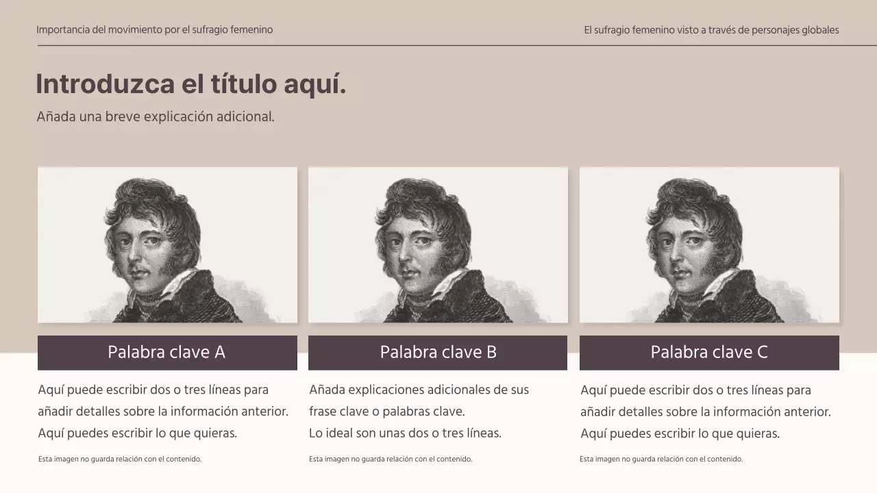  Presentación de un concepto atenuado para una tarea global sobre el sufragio femenino