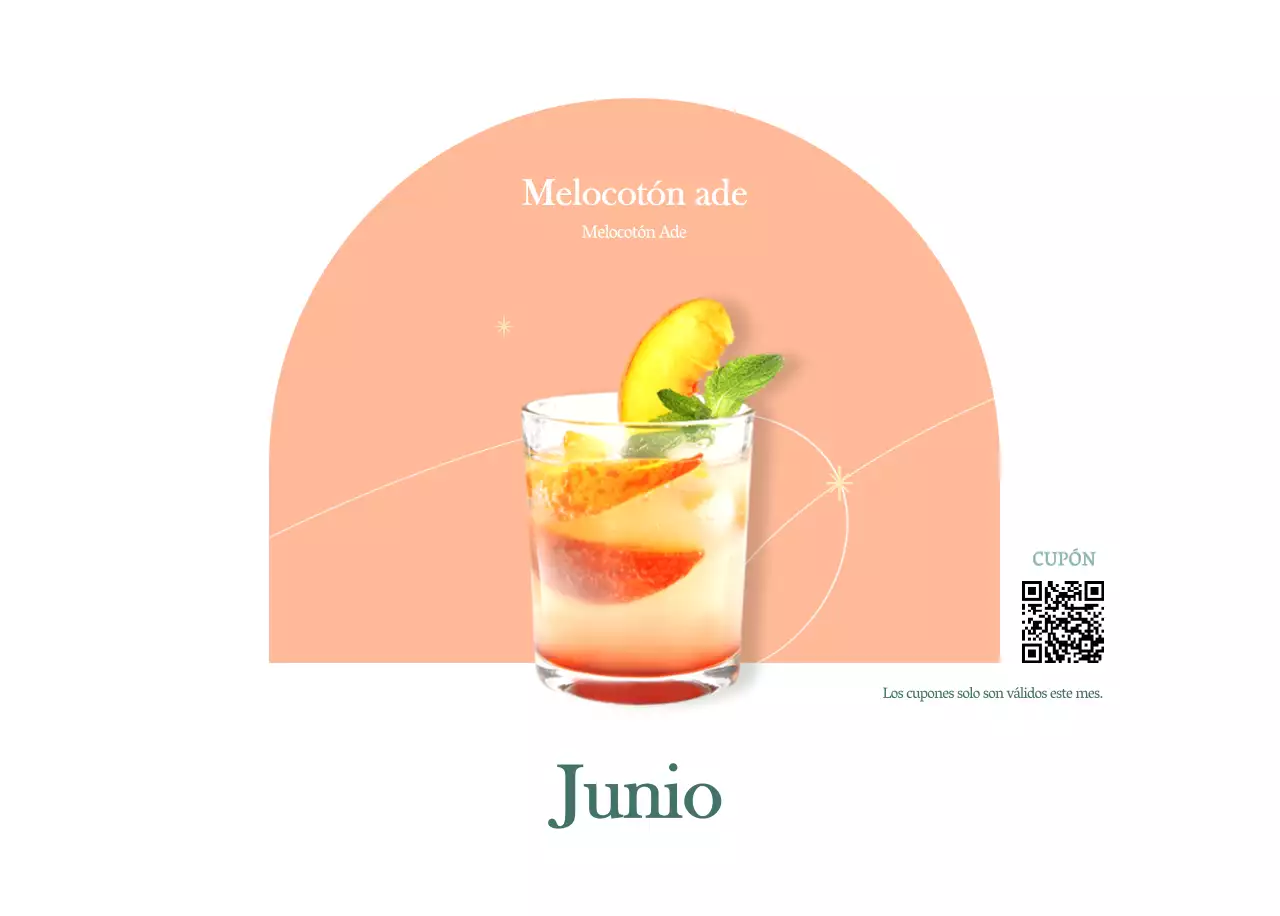 Calendario de cafés con recomendaciones de bebidas del mes