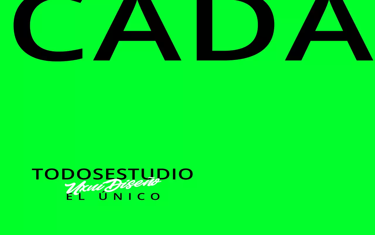 Diseño de un logotipo textual para un estudio de diseño en verde lima fluorescente y negro