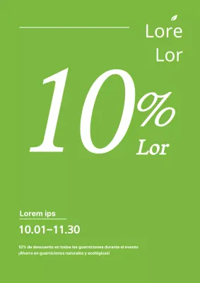 Un folleto sencillo y ecológico para promocionar una venta de productos agrícolas