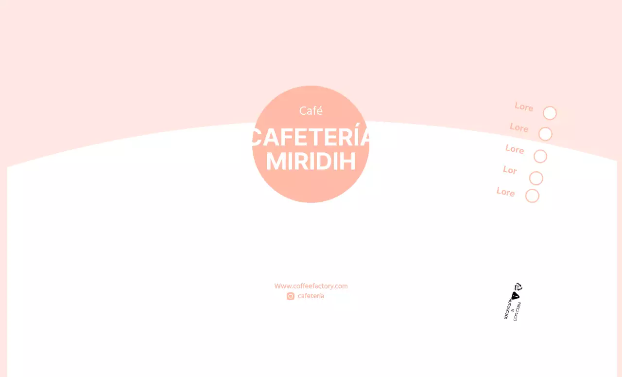 Sencillos vasos de papel rosa de cafetería