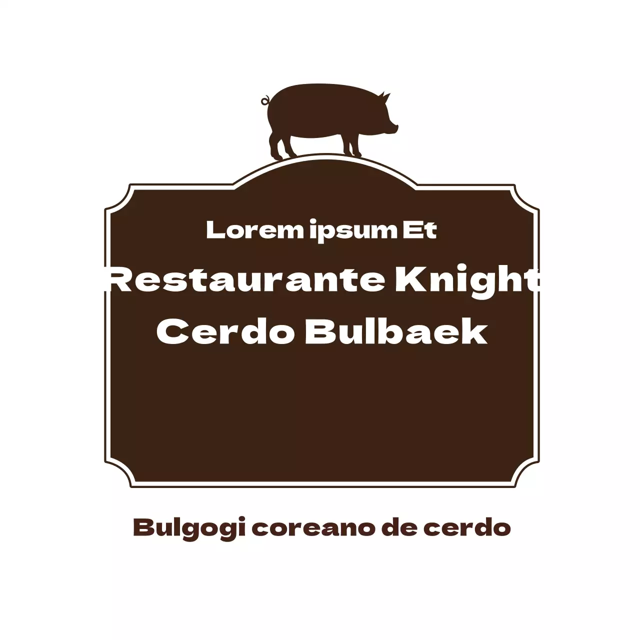 Etiqueta adhesiva Bulgogi de cerdo