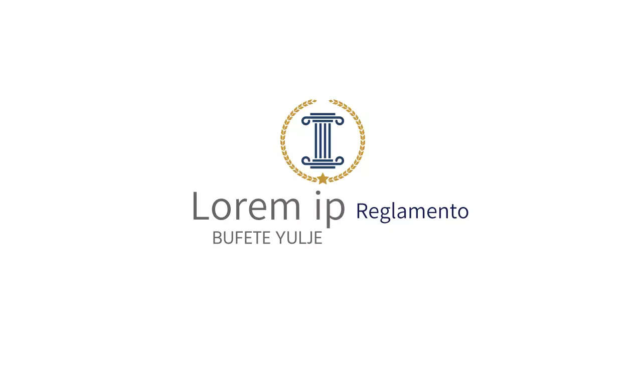 Logotipo azul bufete de abogados limpio