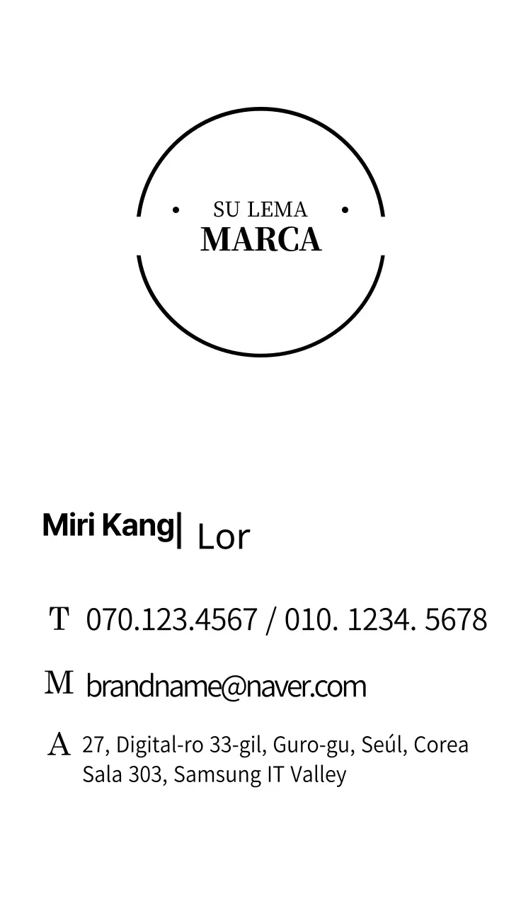 44606_Símbolo circular Tarjeta de visita