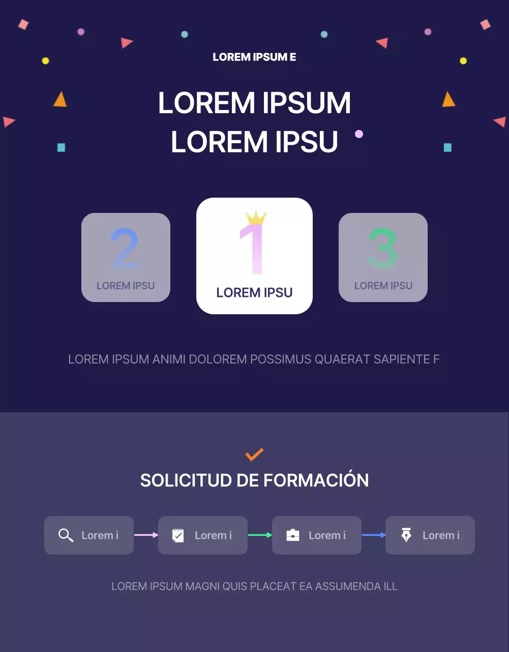 Azul marino, concepto de forma sencilla Sistema interno de formación para el empleo