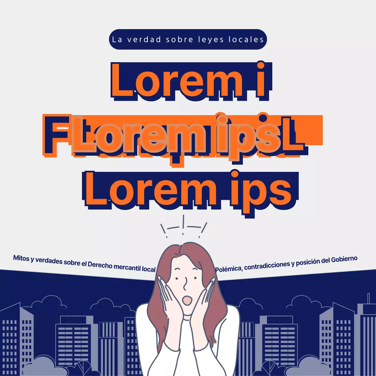 Diseño azul marino y gris de información sobre la ley de zonificación y promoción inmobiliaria