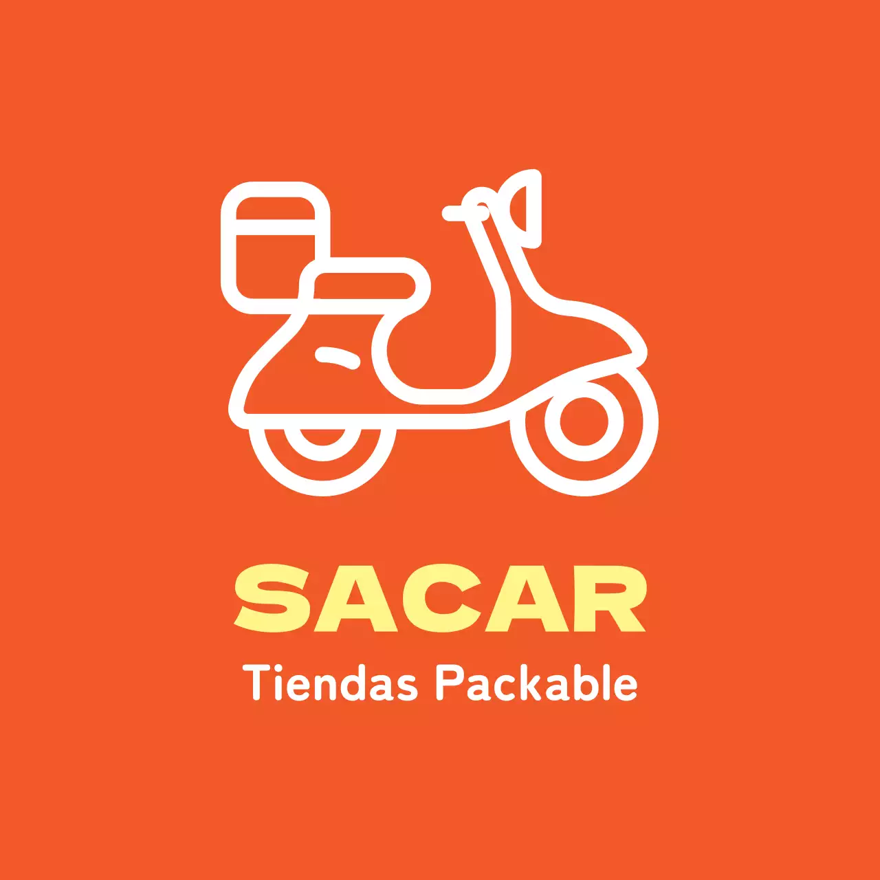 Etiqueta naranja amarilla ilustrada para envasar en la tienda