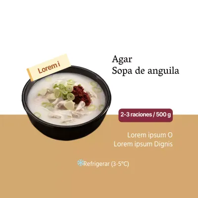 Sopa de anguila al agar