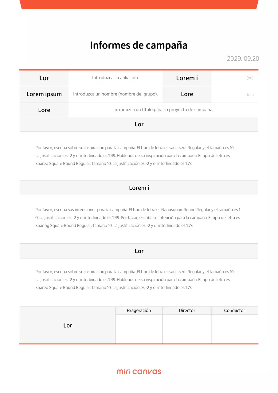 Resumen de campaña con un concepto de punto rojo