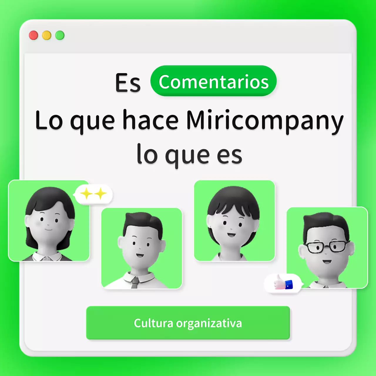 Opinión empresarial sobre un concepto de ventana de chat interna verde neón