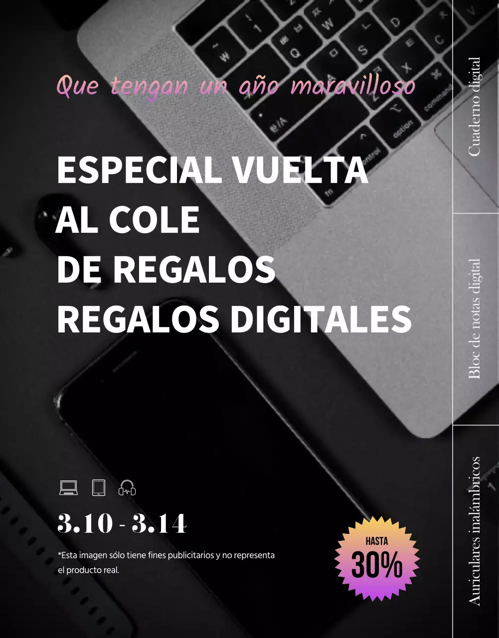 Puntos Morados Regalo Vuelta al Cole Portátil Pad Regalo Digital Ofertas