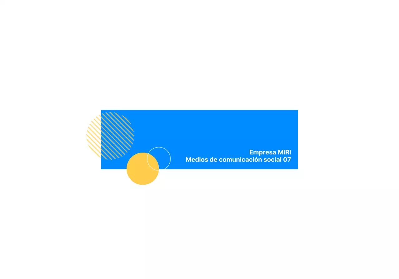 Un concepto sencillo para el recuerdo de un simpatizante de una empresa, con círculos azules y amarillos.