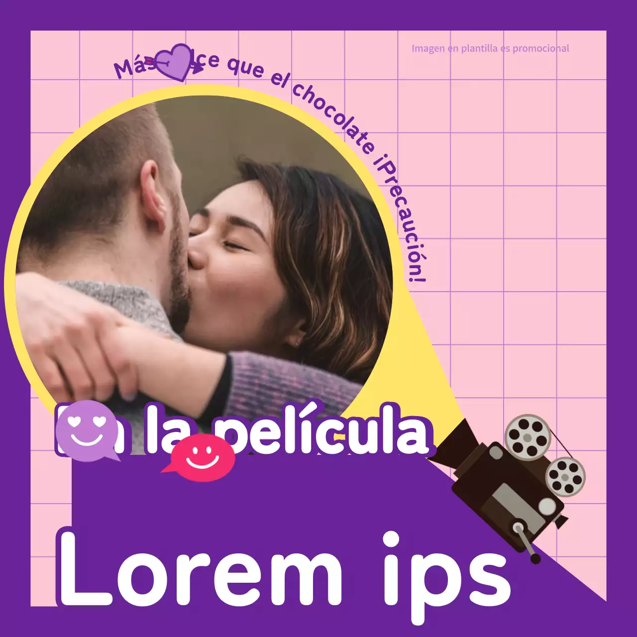 Informado por un concepto de película romántica púrpura