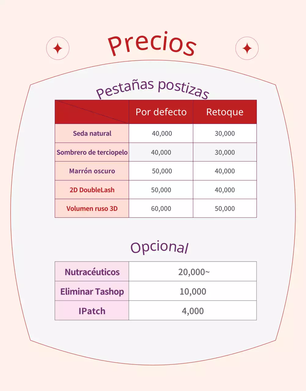 Promover unas bonitas extensiones de pestañas en rosa (página detallada)