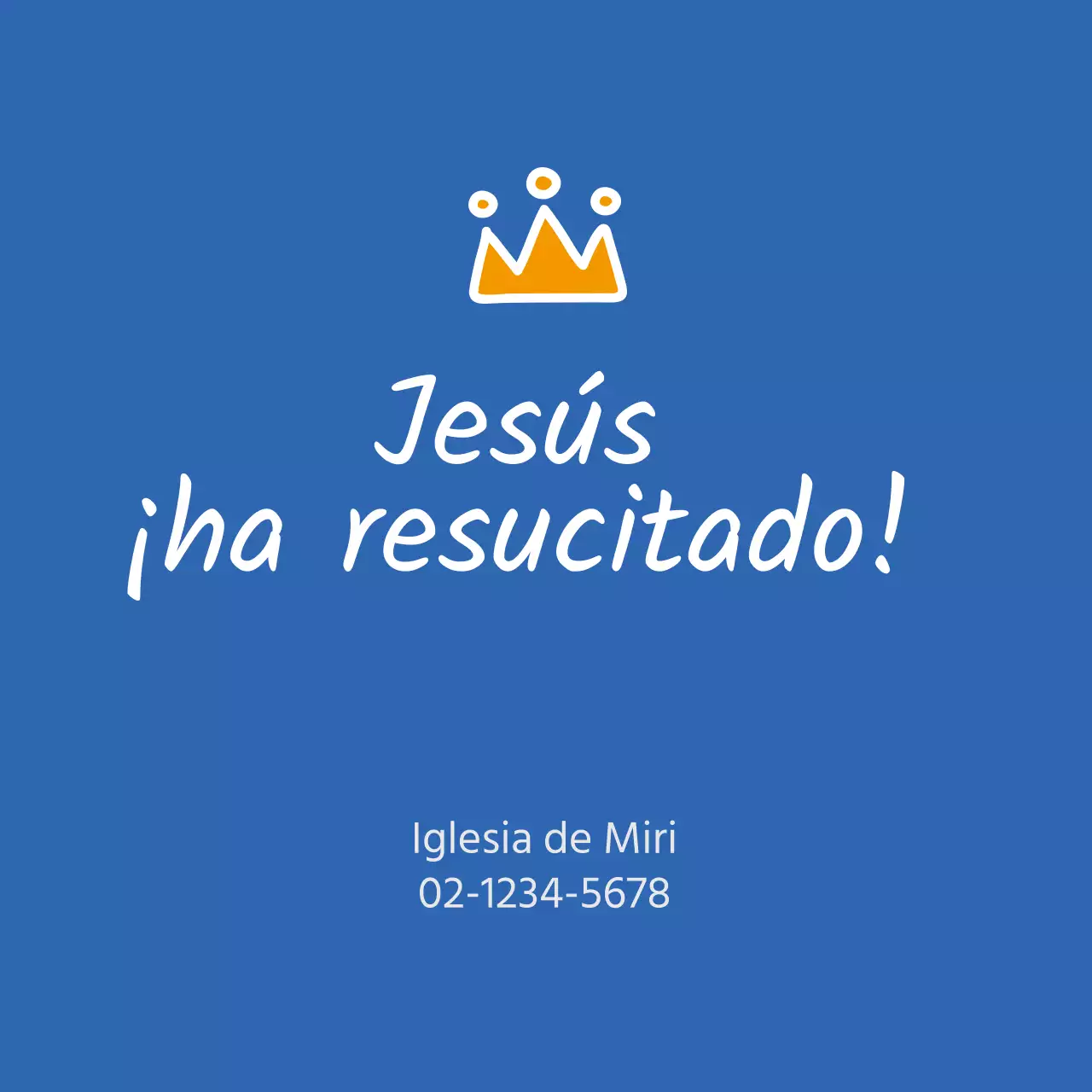 Pegatina Azul Círculo de la Iglesia de Pascua