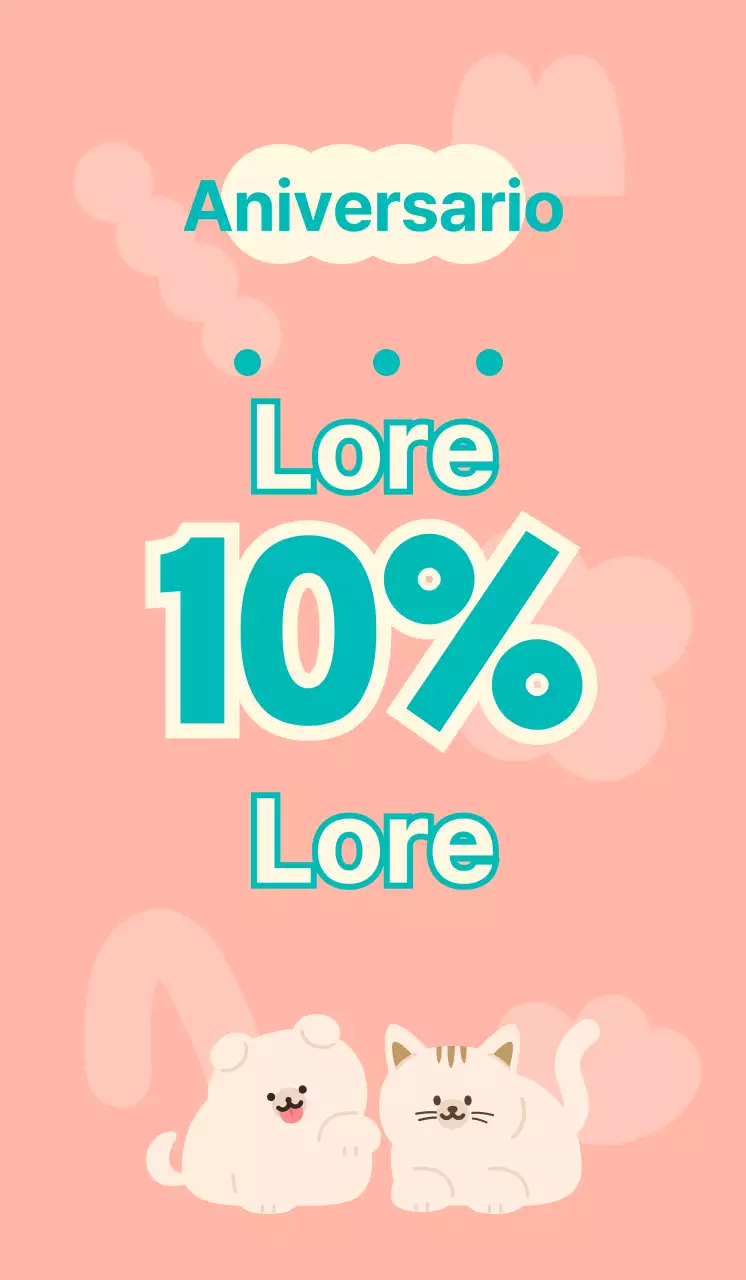 Una tienda de mascotas sin personal con simpáticas ilustraciones de perros y gatos en rosa y turquesa.