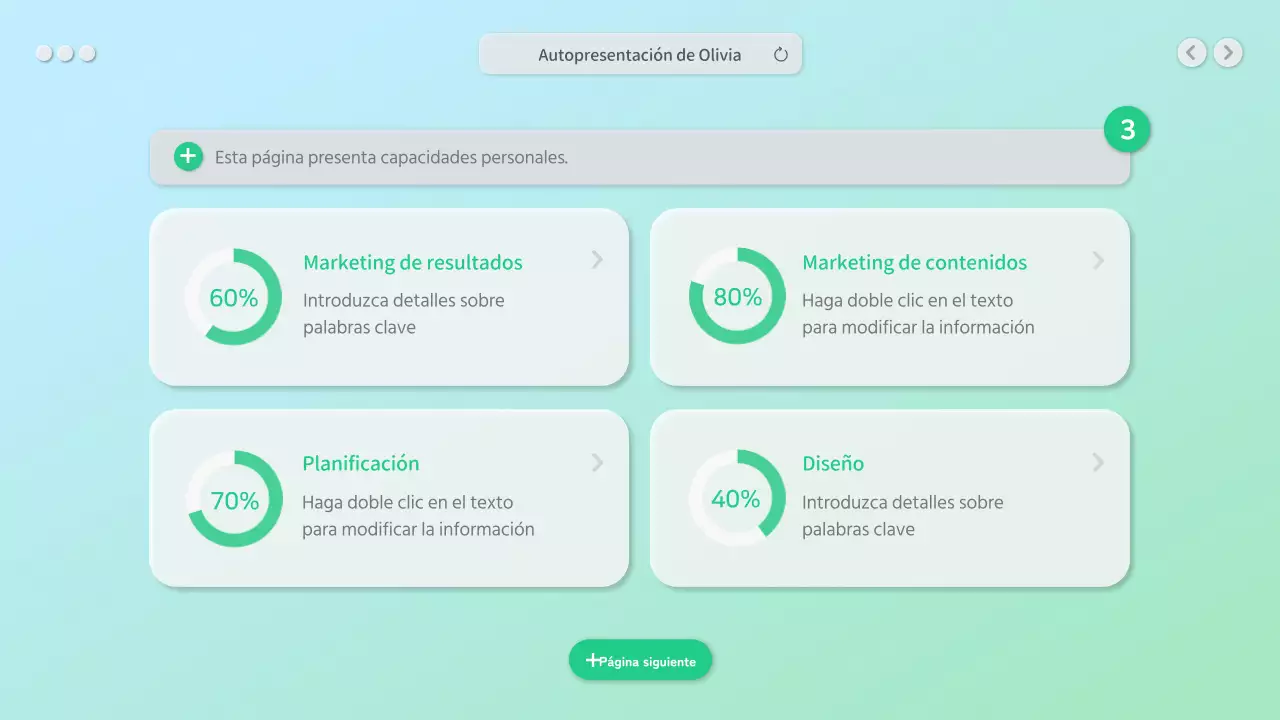 Una bio limpia con un concepto de GUI verde