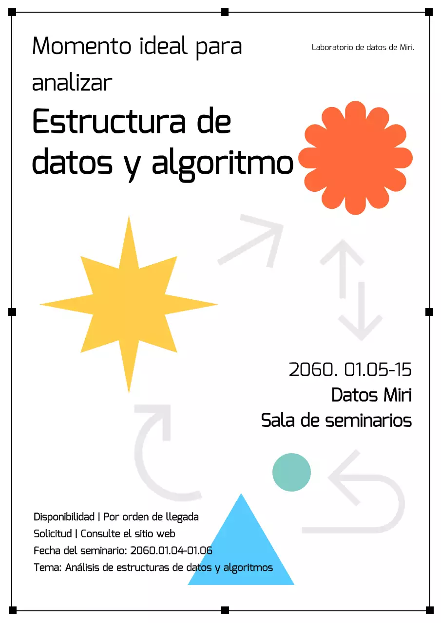 Un curso intensivo de algoritmos con simples formas y flechas blancas