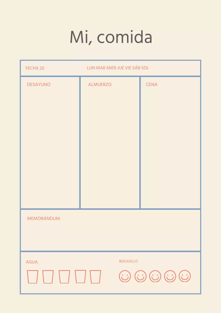 Rastreador simple de líneas azules beige