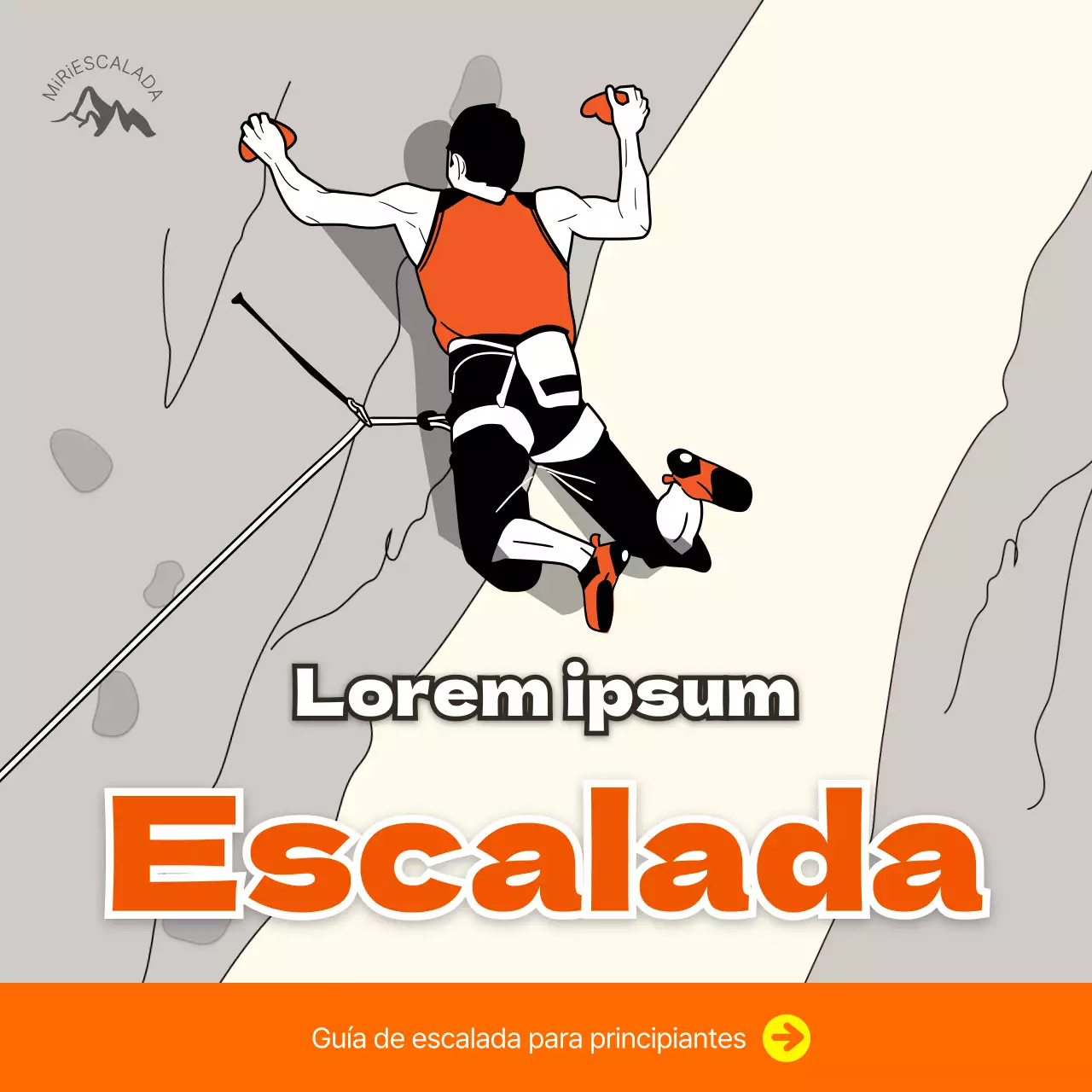 Información y contratación de Orange Illustrated Concept Sport Climbing