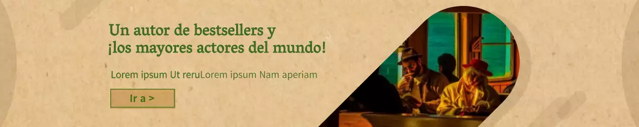Promover un audiolibro de concepto de textura de papel verde y marrón