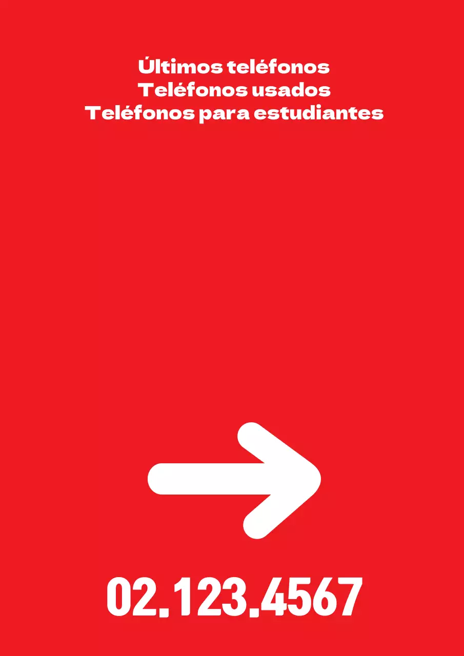 Promover las ventas de las tiendas de telefonía móvil con flechas rojas