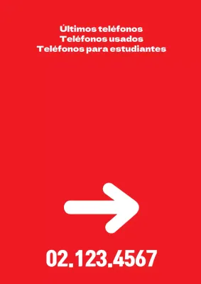 Promover las ventas de las tiendas de telefonía móvil con flechas rojas