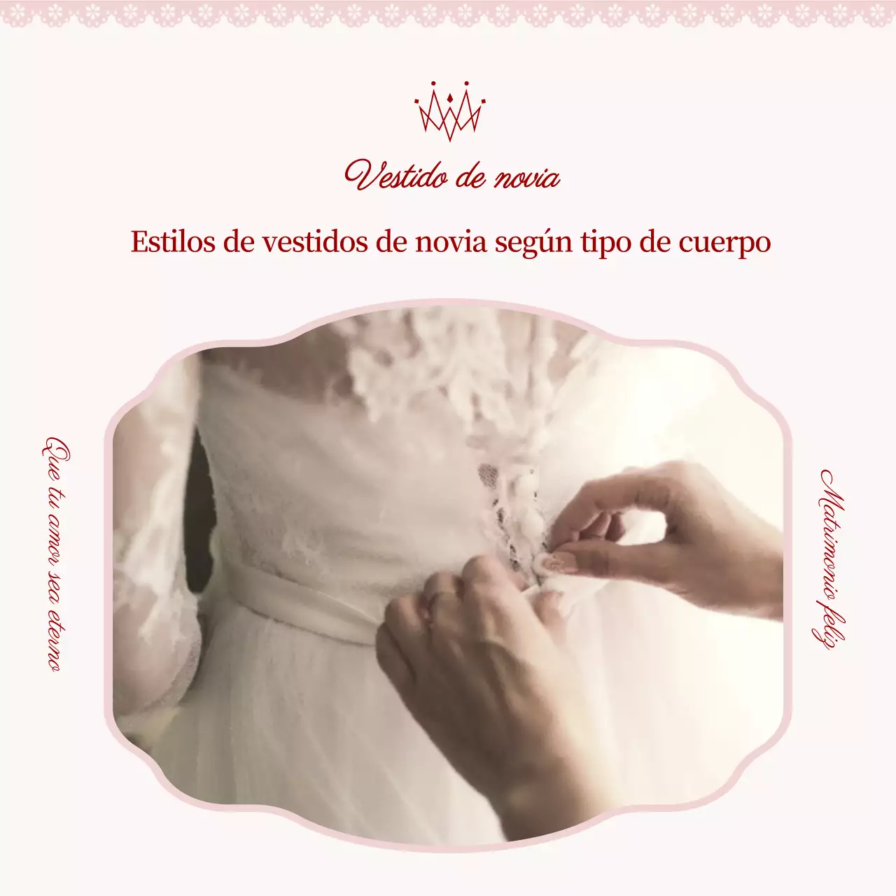 Estilos de vestidos de novia clásicos por tipo de cuerpo en rosa explicado