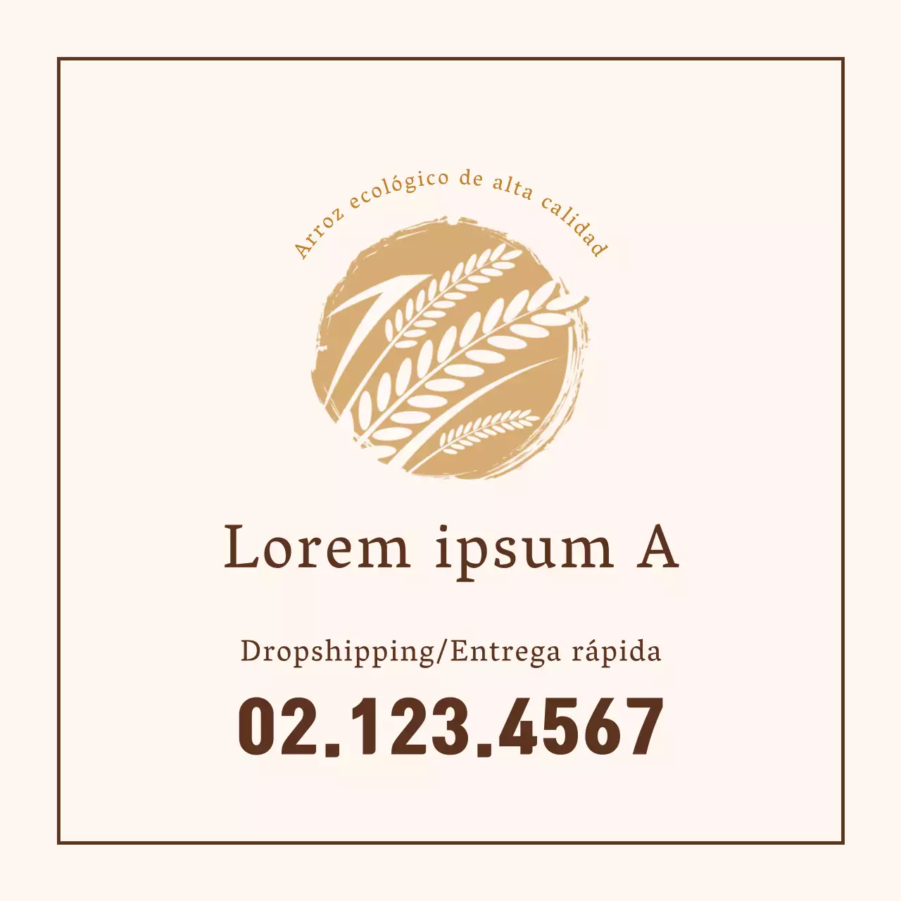 Ilustración de una granja de arroz ecológico