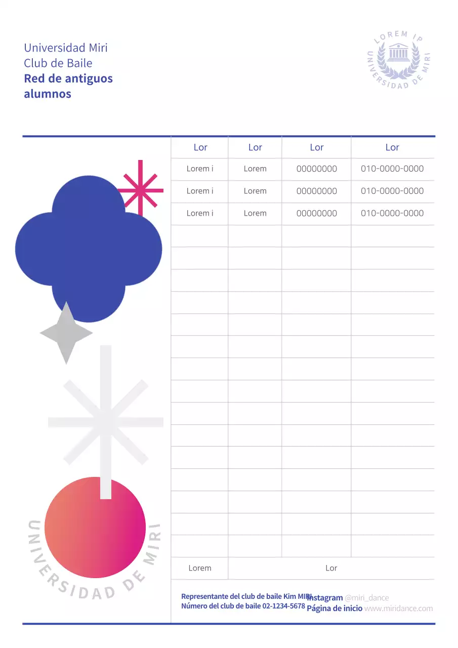 Simple Graphic Club Graduation Colours Formulario de contacto