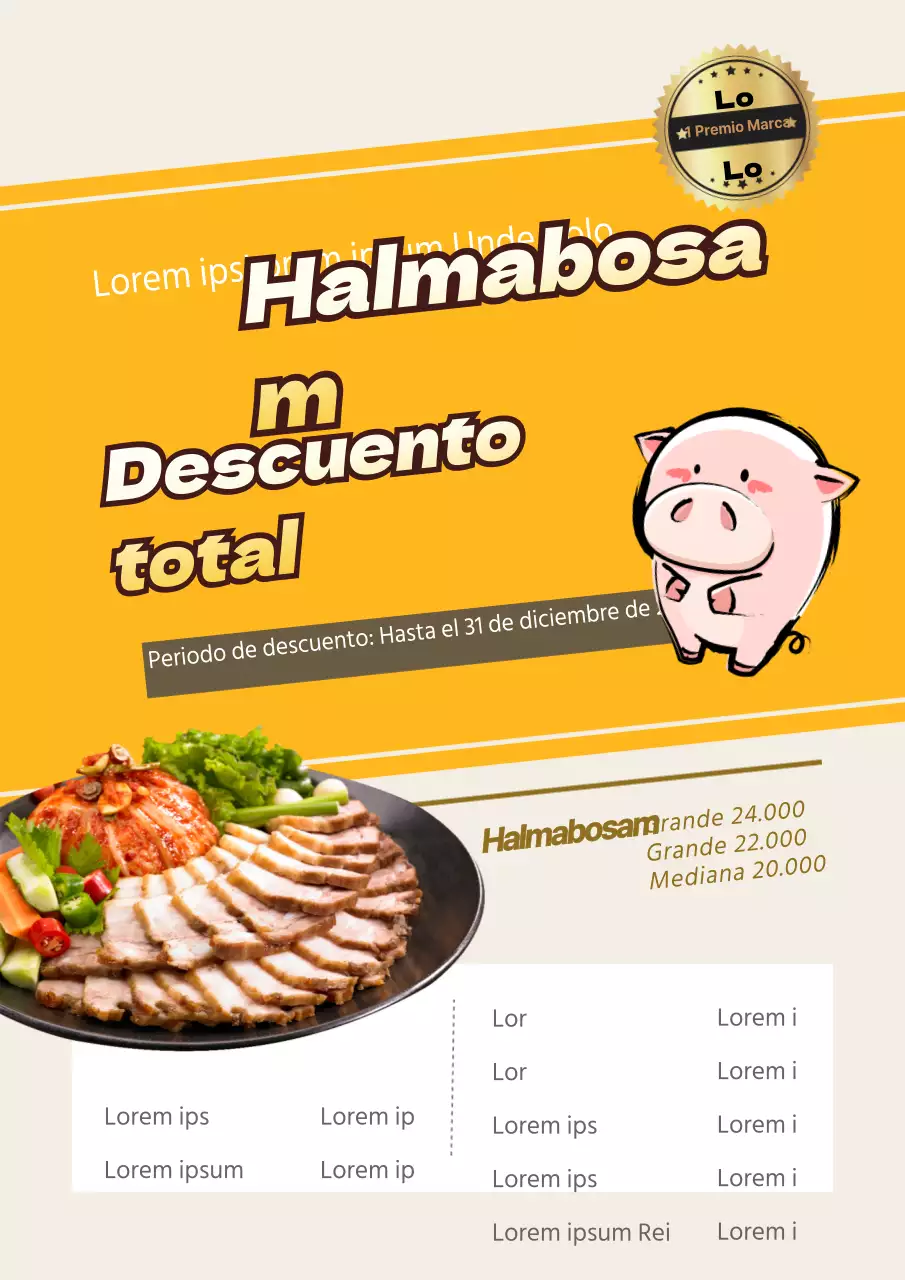 Anuncie un descuento en su menú karaage