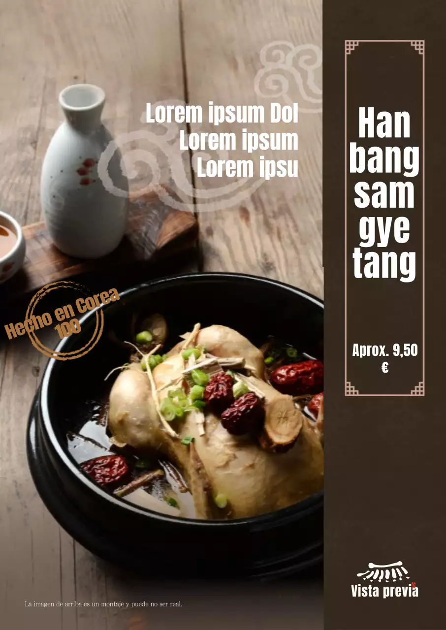 Póster vertical Herbal Samgyetang Imagen completa