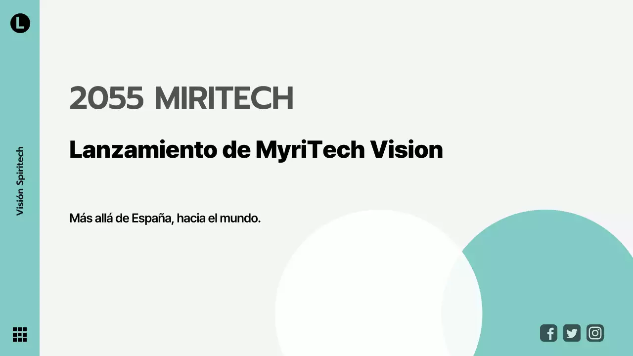 Colateral corporativo moderno en menta y gris, declaración de visión de la empresa, tema para celebraciones y presentaciones