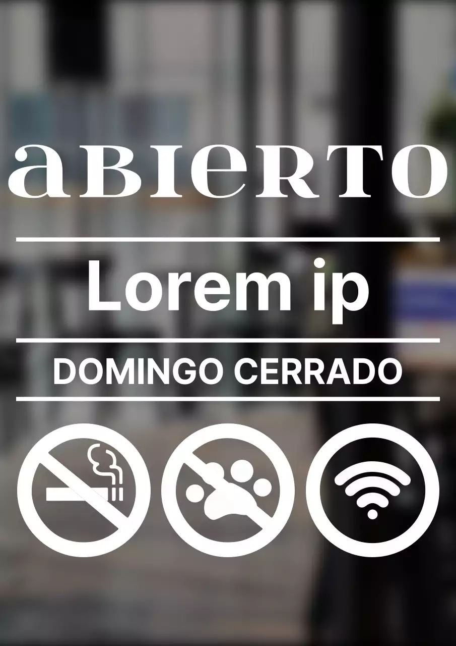 Horario y señalización de la cafetería