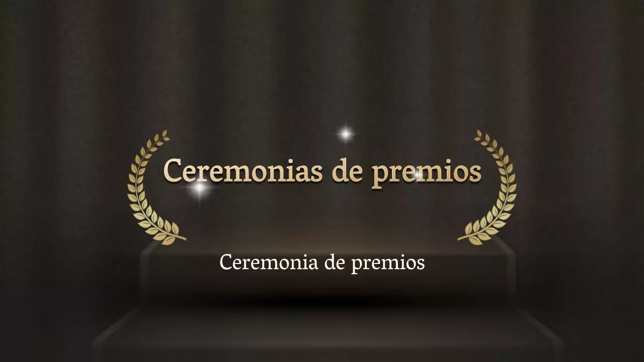 Una velada conceptual de entrega de premios en oro y negro