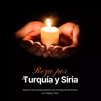 Luto por el terremoto con énfasis en las fotos negras y limpias