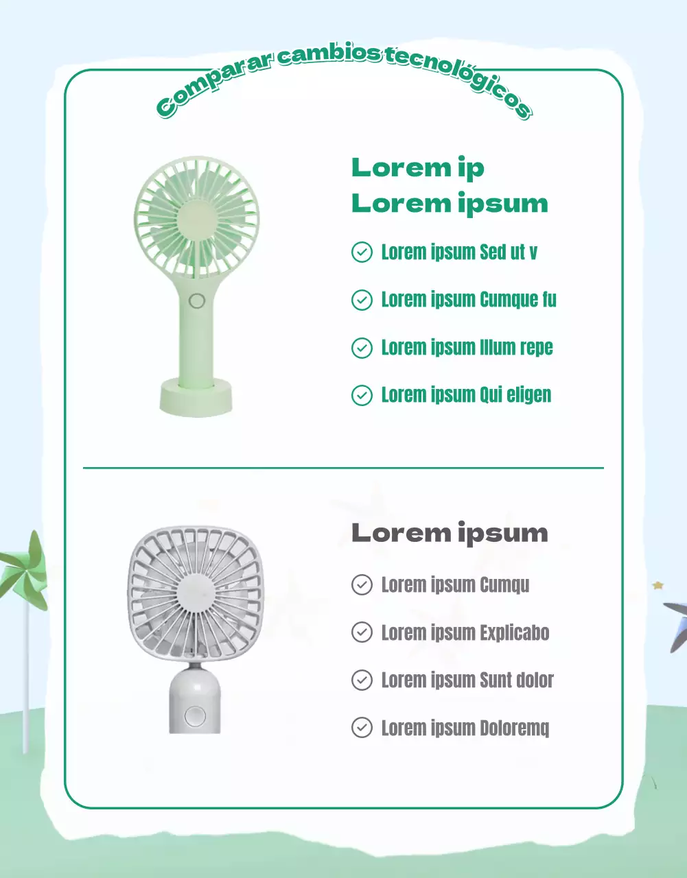 Cómo utilizar el miniventilador de verano verde-azul para mayor comodidad