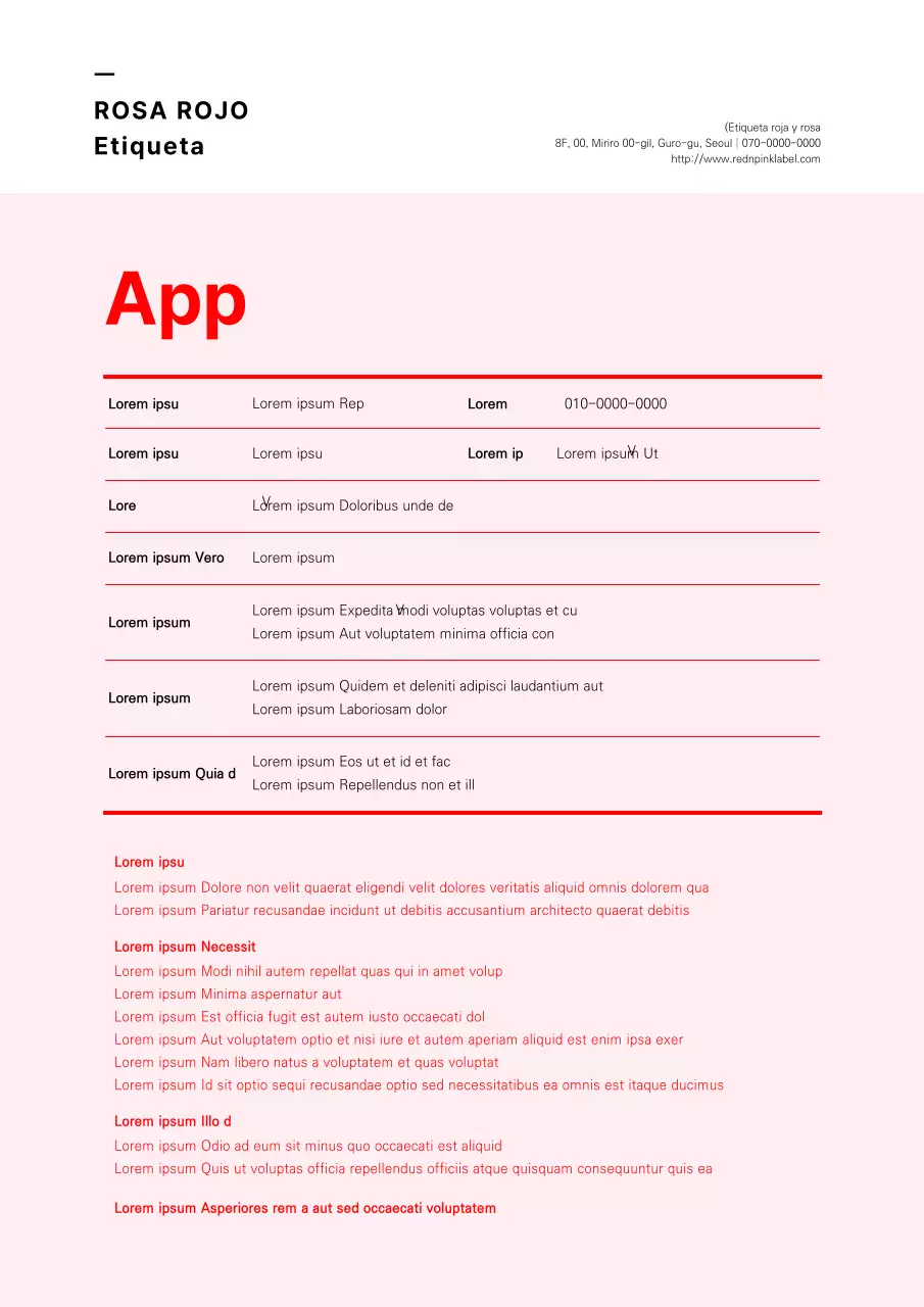 Formatear el documento de intercambio de devoluciones de un minorista en rosa-rojo