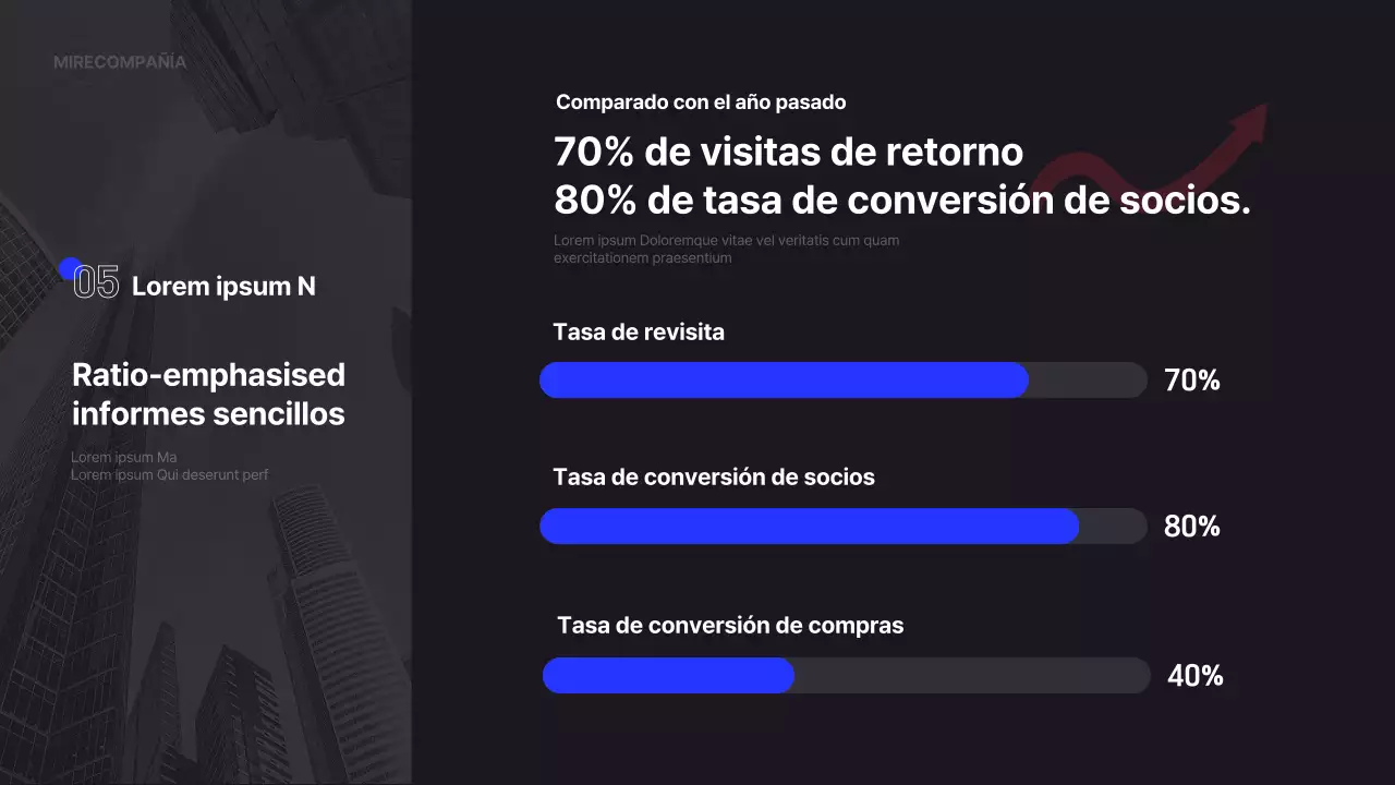 Informe infográfico empresarial sencillo en negro y azul