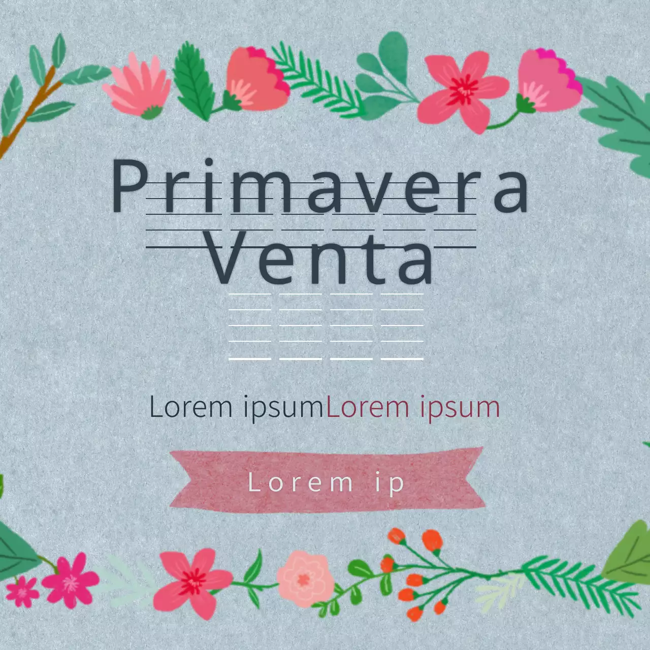 Venta de primavera_Ilustración de flores