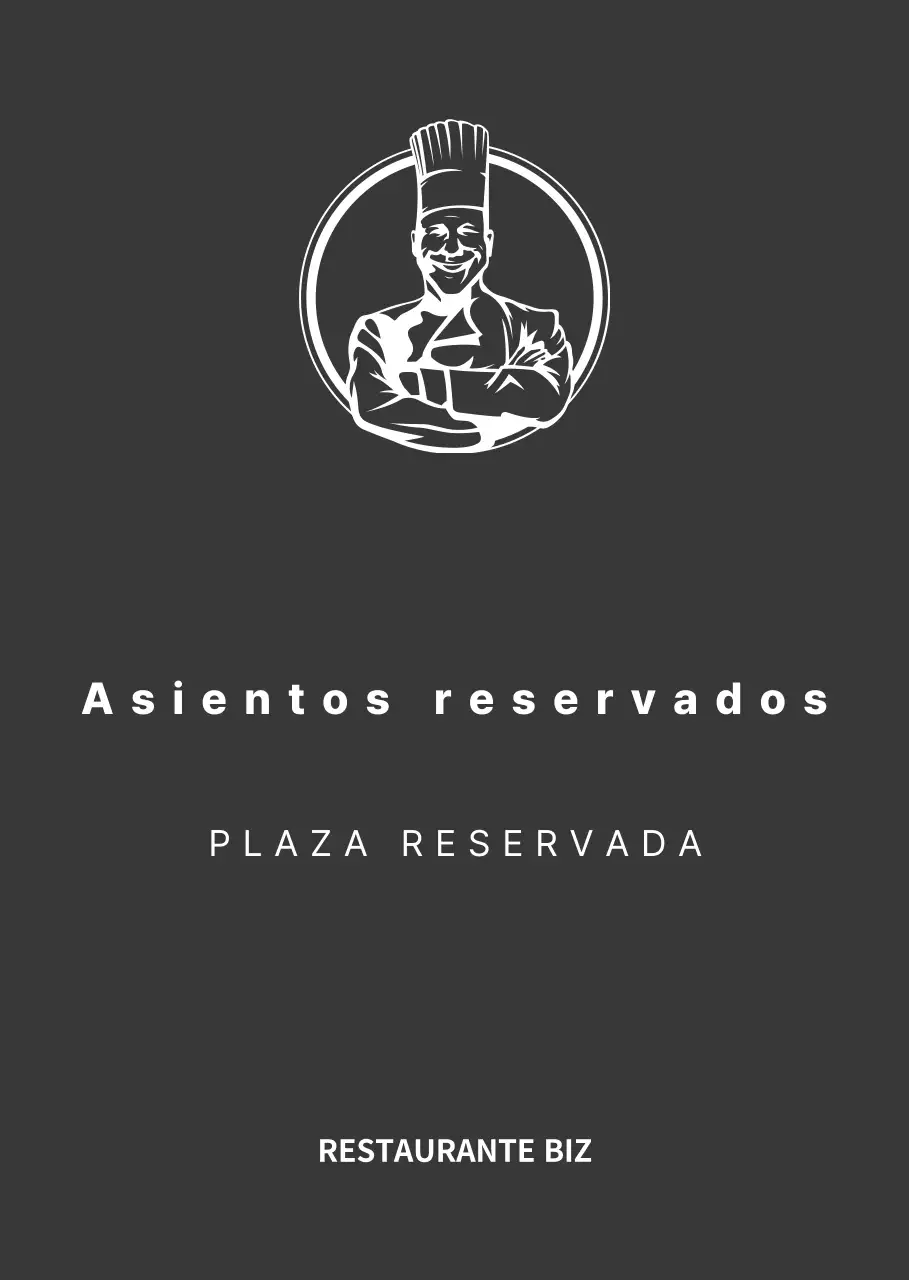 Reservas de restaurantes en blanco y negro y con líneas limpias