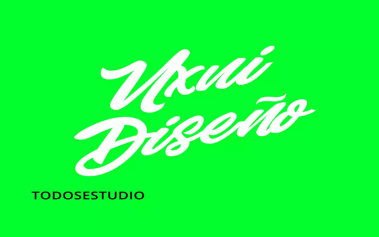 Diseño de un logotipo textual para un estudio de diseño en verde lima fluorescente y negro