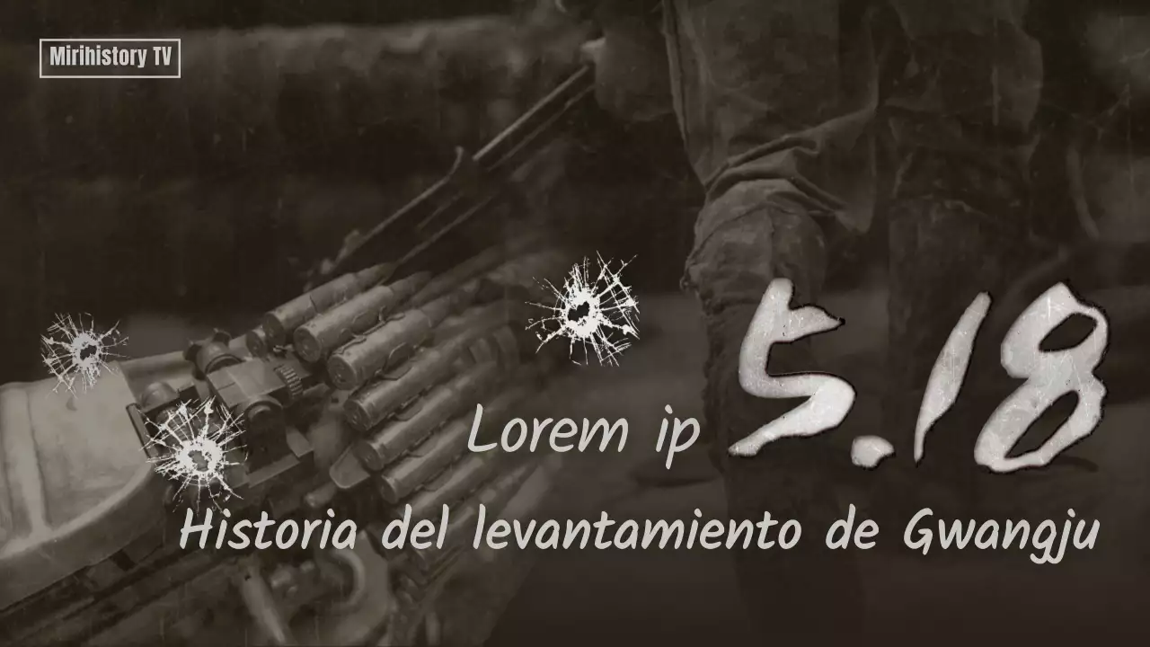 Información sobre el levantamiento de Gwangju de 518 con un concepto fotográfico descolorido