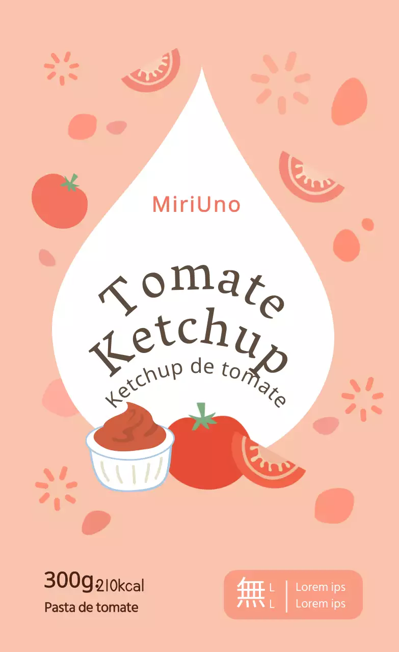 Ketchup para una bonita salsa rosa para mojar
