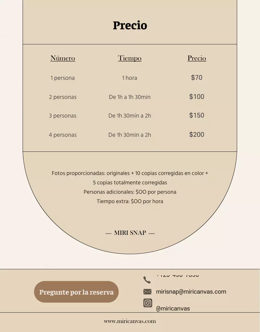 Tome una instantánea emocional página de detalles