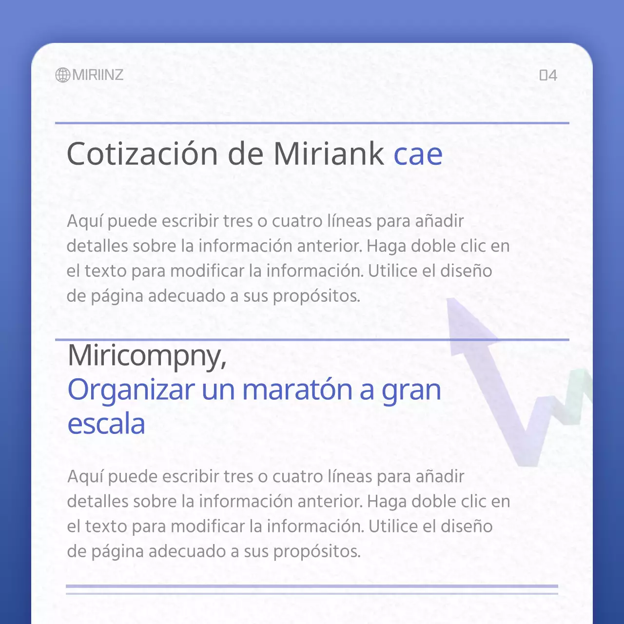 Tarjeta con textura de papel en azul y grisConcept NewsClipping